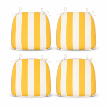 Outdoor Patio Chair Cushions, Water-Repellent U-Shape Thick Foam (Set of 4)