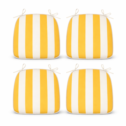 Outdoor Patio Chair Cushions, Water-Repellent U-Shape Thick Foam (Set of 4)