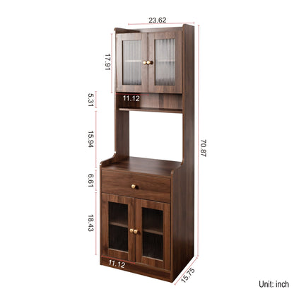 Kitchen Pantry Hutch Storage Cabinet Farmhouse Style