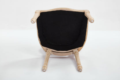French Country Dining Chairs Set of 2 with Upholstered Round Back