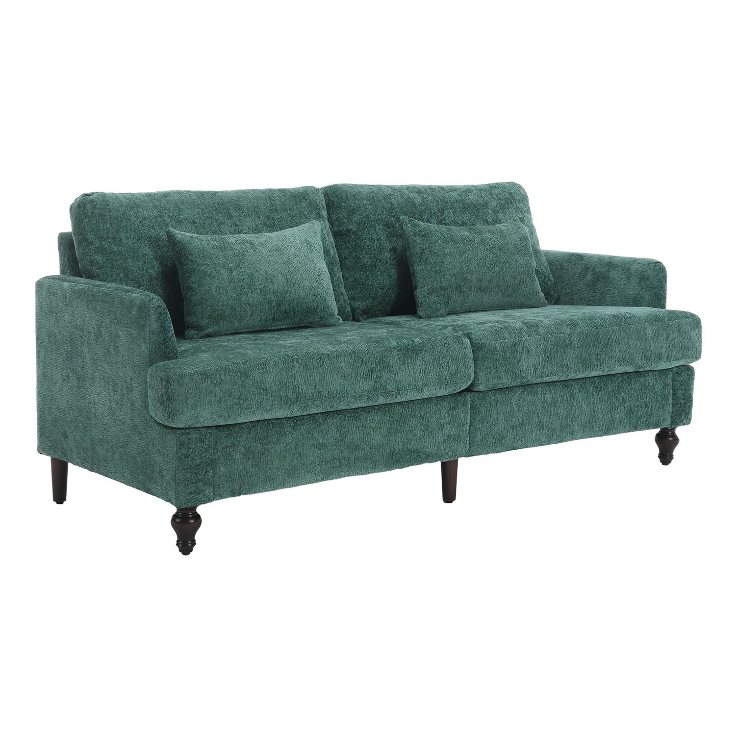 Mid Century Modern Fabric Loveseat Sofa, 2 Seat Upholstered Couch