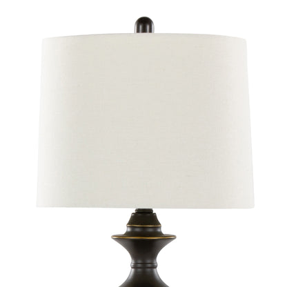 Montgomery 29" Contemporary Metal Table Lamp Set of 2 in Oil Rubbed Bronze