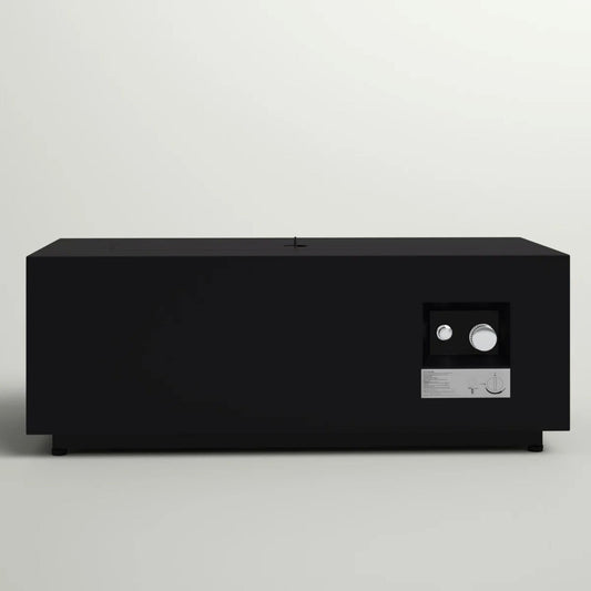 Modern Steel Outdoor Fire Pit Table with Lid