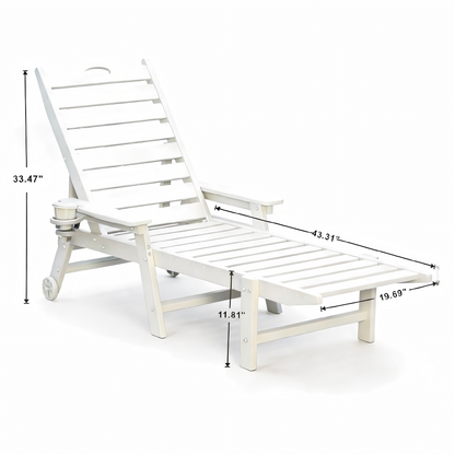 HDPE Chaise Lounge Chair Outdoor