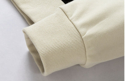 Fleeced Hoodie Pullover For Men With Round Collar