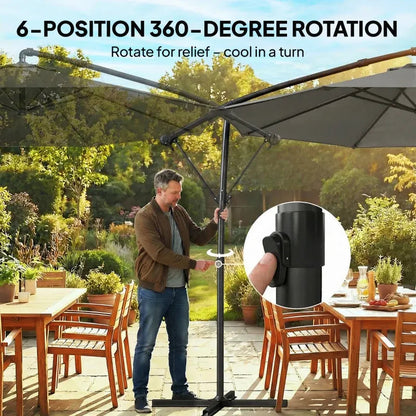 Large Garden Umbrella, Outdoor Hanging Cantilever Umbrella
