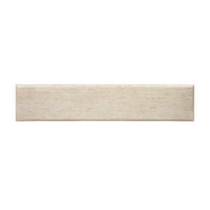 Veda 63' Reclaimed Wood Stacked Geometric Waterfall Console Table, Whitewashed Natural Reclaimed Pine Wood