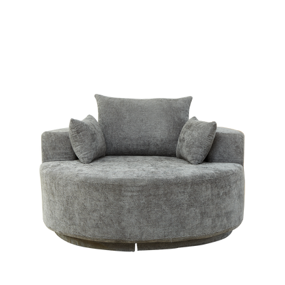 55'' Chenille Foam Single Swivel Chair