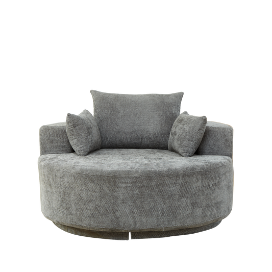 55'' Chenille Foam Single Swivel Chair