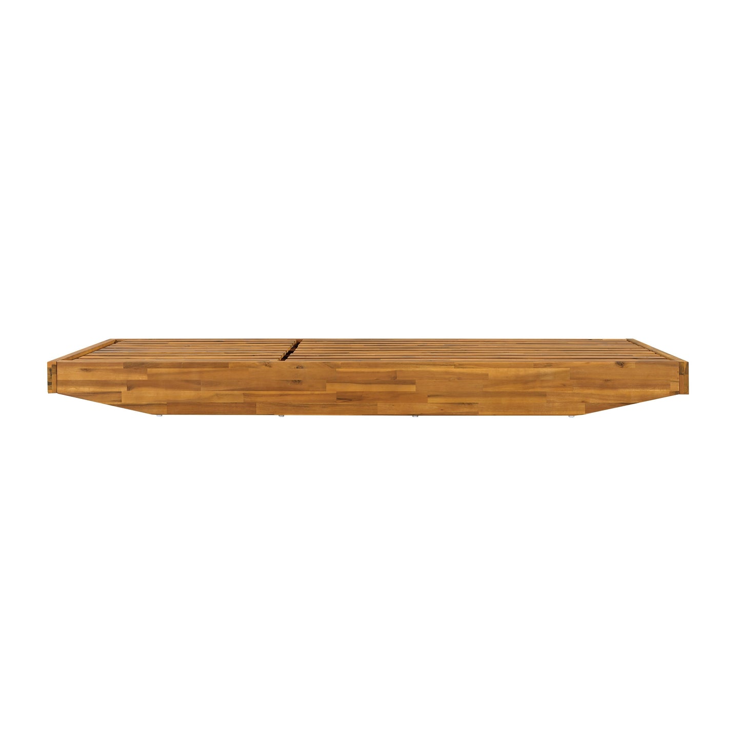Acacia Wood Chaise Lounge with Cushion