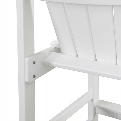 HDPE Bar Height Adirondack Patio Chair Outdoor Bar Chair With Cup Holder And Armrests