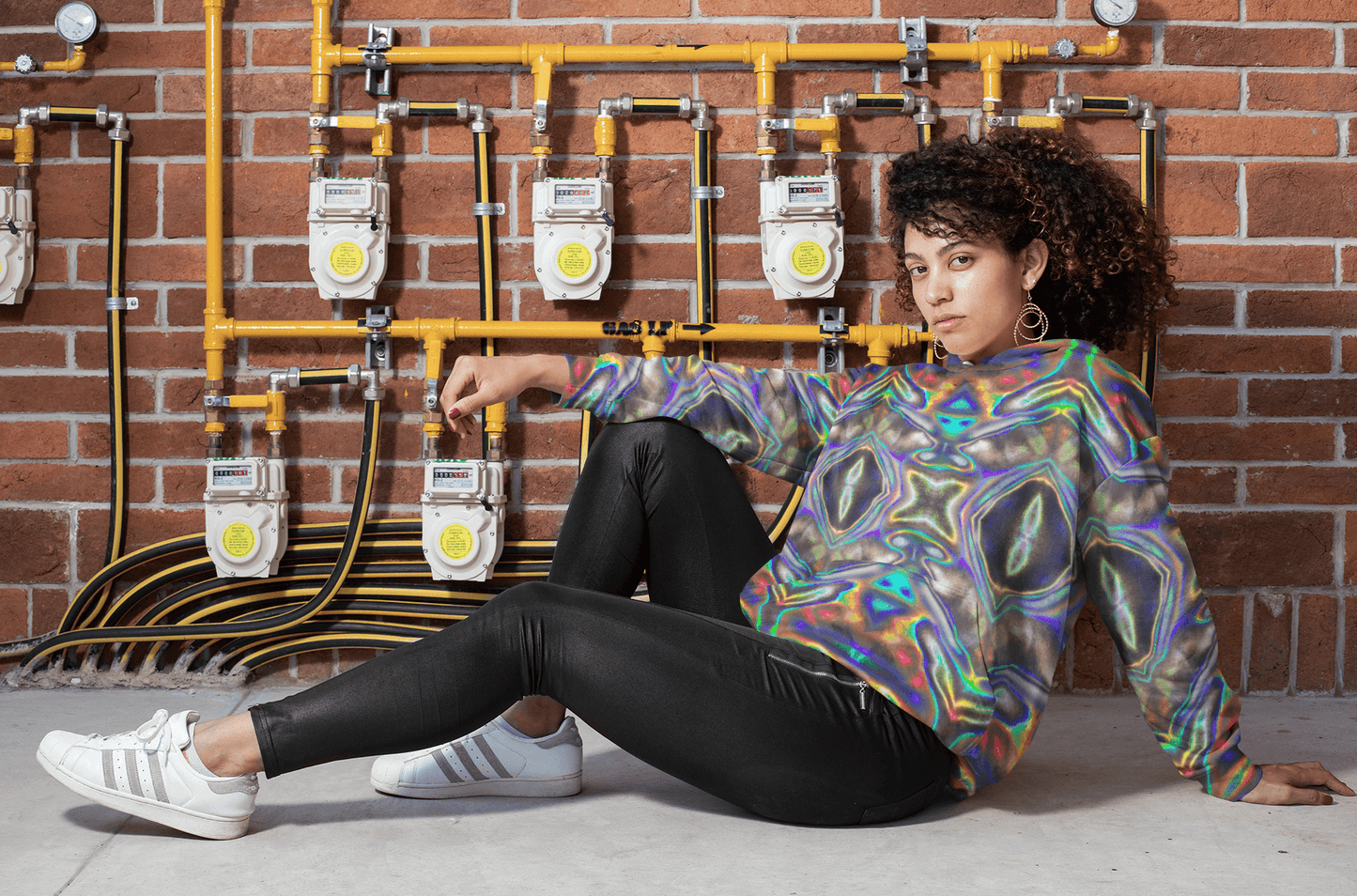 Holographic Print Premium Pullover Hoodie