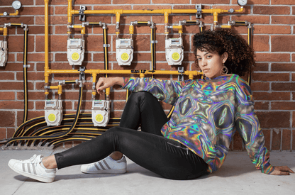 Holographic Print Premium Pullover Hoodie
