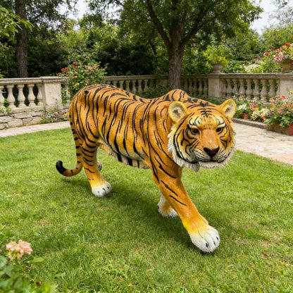 Simulated Tiger Resin Garden Statue