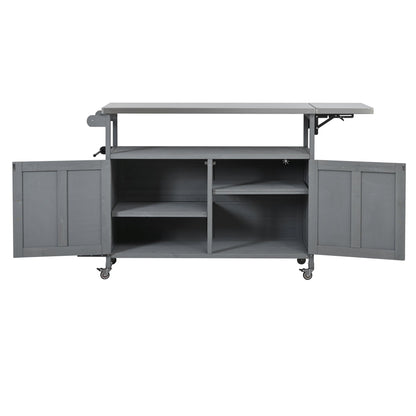 Foldable Outdoor Kitchen Island Patio Mobile Kitchen Cart