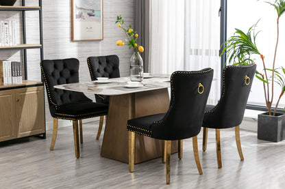 Nikki Collection Modern Velvet Upholstered Dining Chair