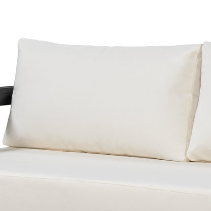 U_style Outdoor L-Shaped Sofa with Iron Frame and Ultra-Thick Cushions