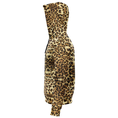 LEOPARD PRINT PREMIUM ZIP UP HOODIE