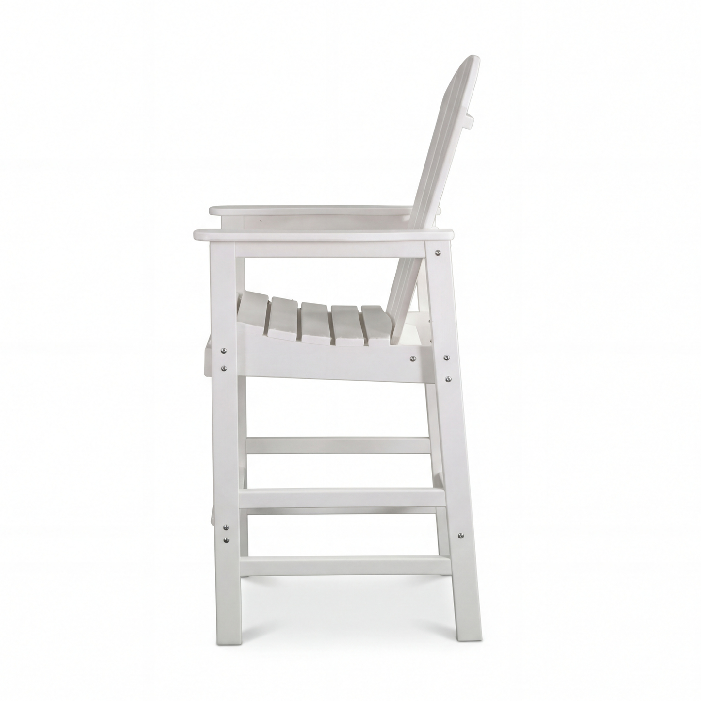 HDPE Bar Height Adirondack Patio Chair Outdoor Bar Chair With Cup Holder And Armrests