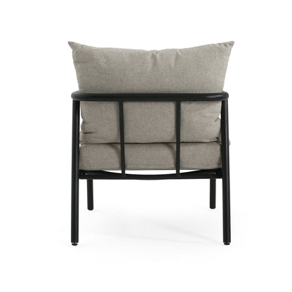 Leora Modern Minimalist Round Tube Sofa Chair with Cushions