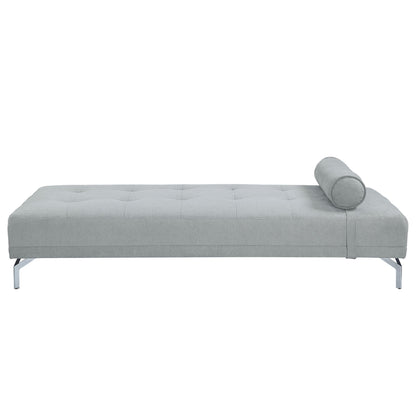 Quenti Velvet Sofa Bed With Pillow - Gray