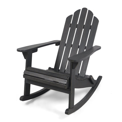 Echoes Outdoor Acacia Wood Adirondack Rocking Chair