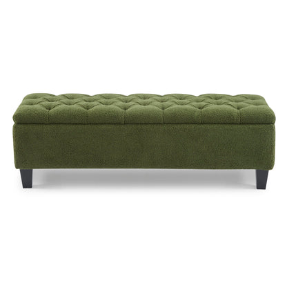Ottoman Bench & Storage - Green