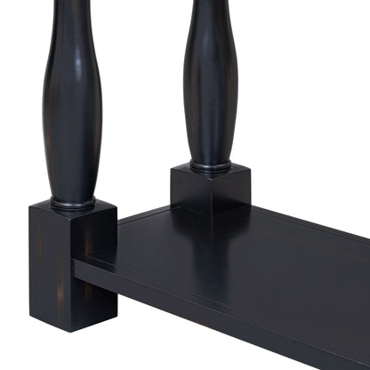 TREXM 63" Long Console Table with Drawers and Shelf