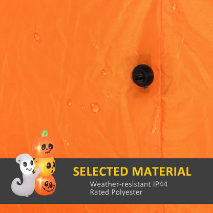 5-Foot Illuminated Halloween Ghost and Pumpkin Inflatable