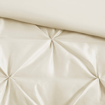 7 Piece Tufted Comforter Set Ivory Cal King