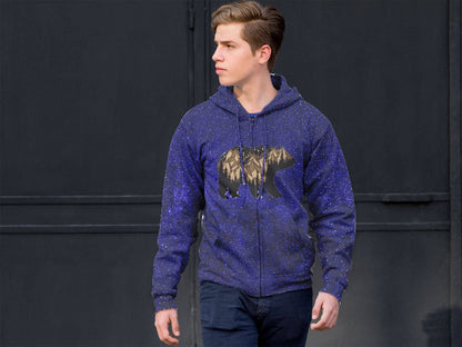 SIERRA BEAR GALAXY PREMIUM ZIP UP HOODIE