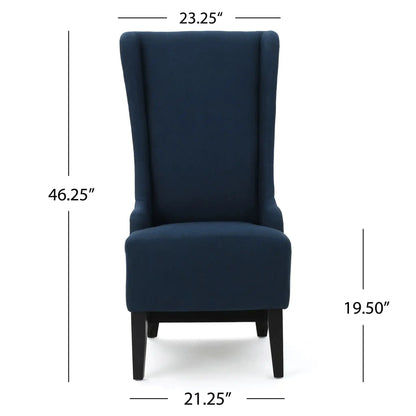 Alight Upholstered Dining Chair With High Back And Birch Wood Legs (Set of 2)
