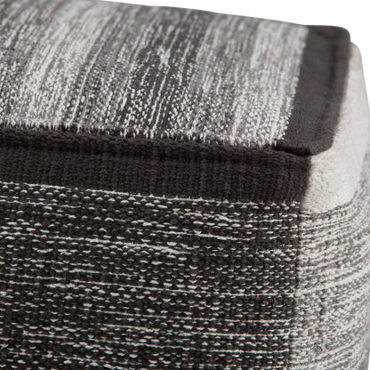 Naya Cube Pouf Patterned Grey Melange