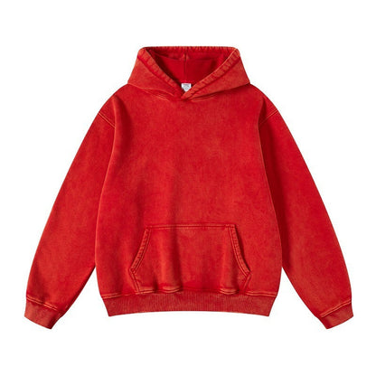 Women's Loose Retro Fleece Hooded Sweatshirt