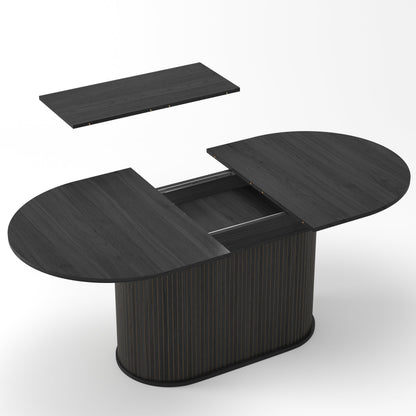 55.11'-70.86' Extendable Dining Table with Striped Legs