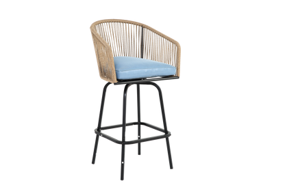 Outdoor Bar Stools Set of 4 with Armrests and Backrest