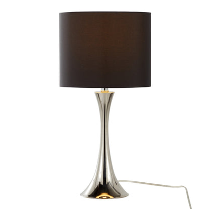 Lenuxe 24-Inch Contemporary Metal Table Lamp Set in Polished Nickel