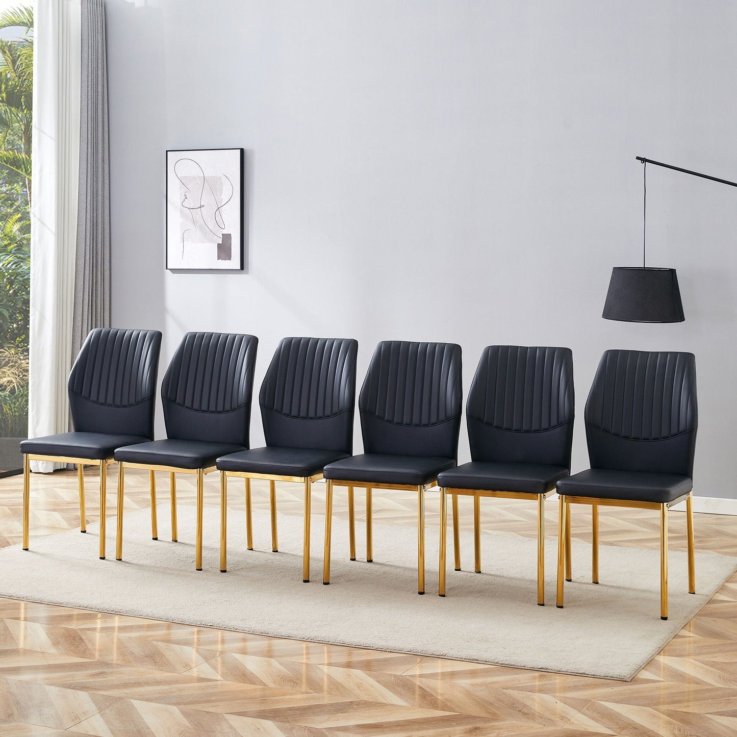 Luxury Simple Chair With Metal Leg