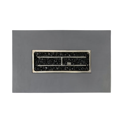 Volon Modern Rectangular Fire Pit Table in Light Gray