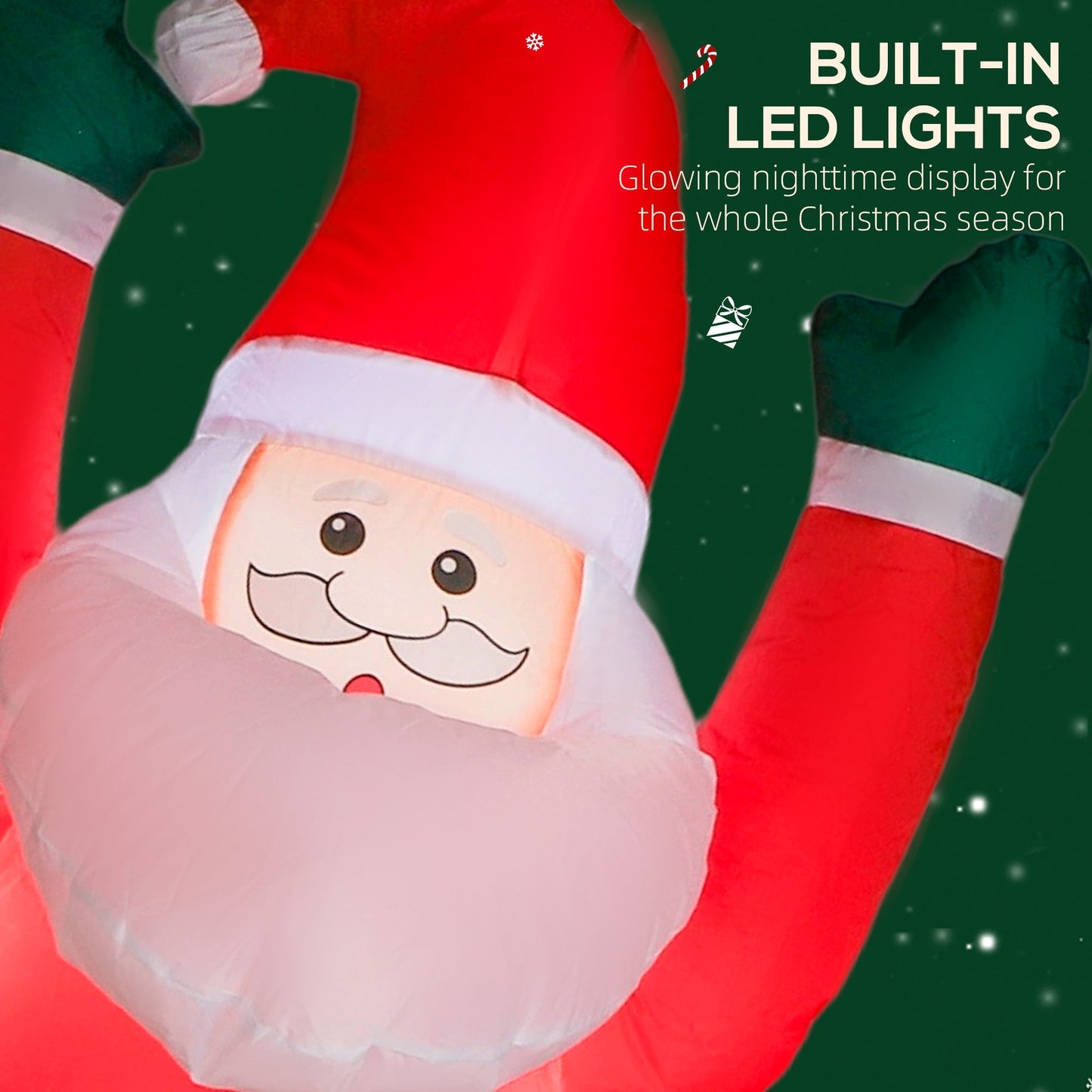 7FT Hanging Christmas Inflatable Santa with Dog