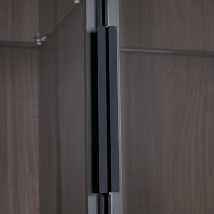 Modern Minimalist 51.2" Tall Lighted Display Cabinet with Tempered Glass