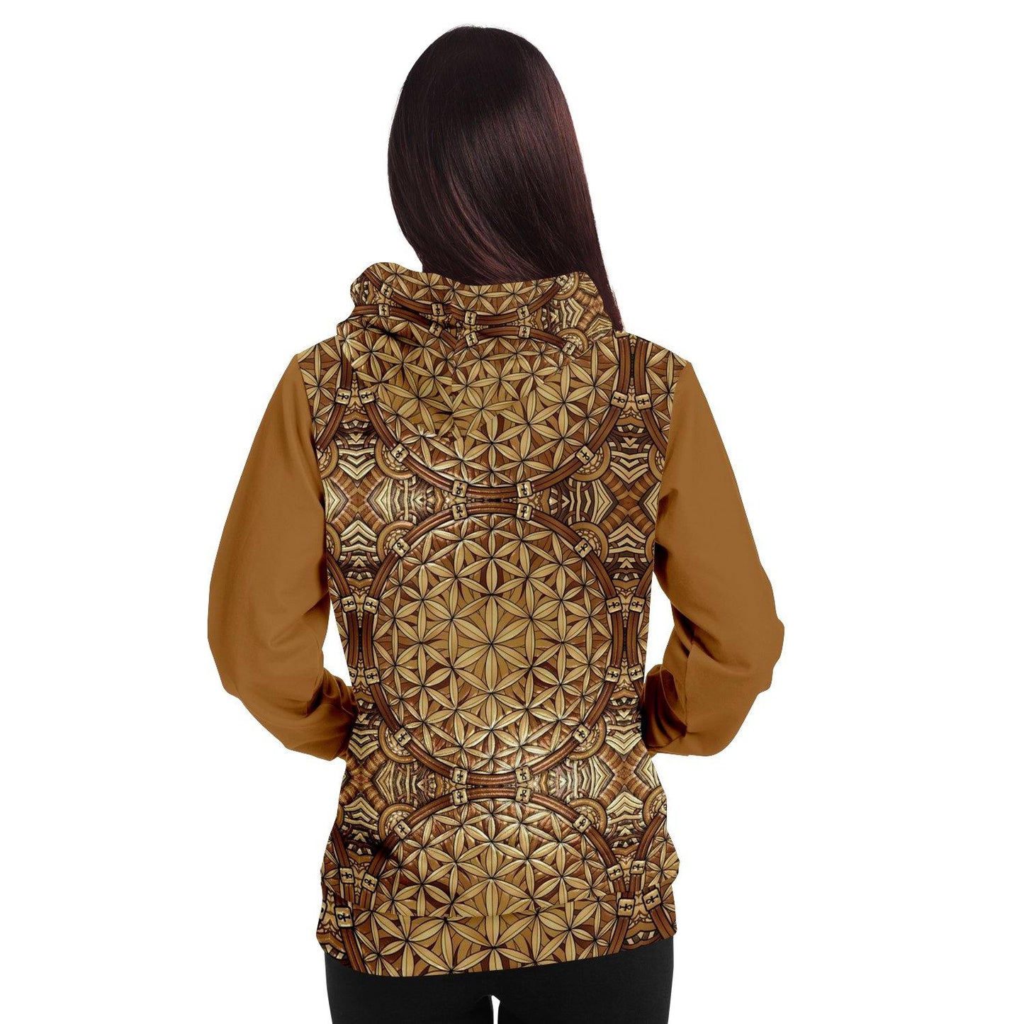 GOLDEN FLOWER OF LIFE PREMIUM PULLOVER HOODIE