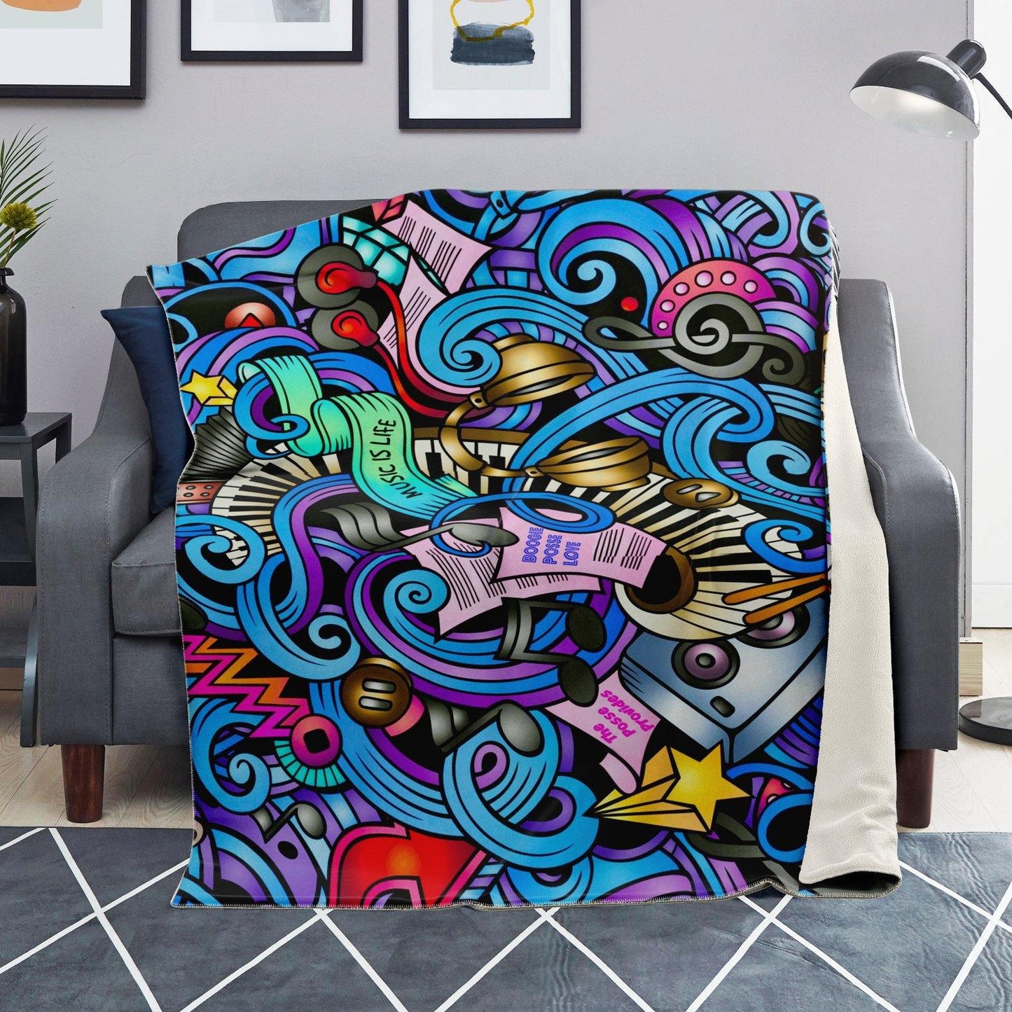 Boogie Posse Premium Microfleece Blanket