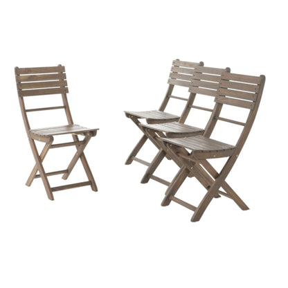 Positano 4 Piece Foldable Chair Set - Gray