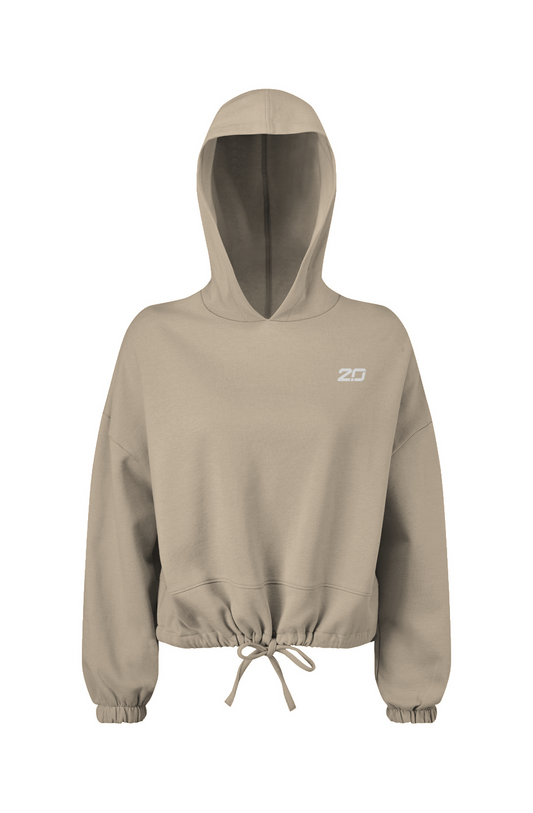 Cropped Oversize Hooded Sweatshirt