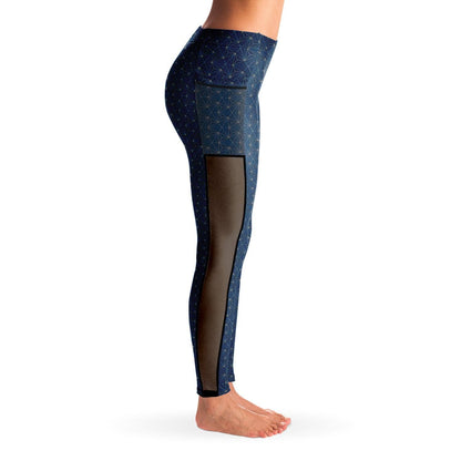 TOPAZ SACRED CONNECTIONS PREMIUM MESH POCKET YOGA LEGGINGS