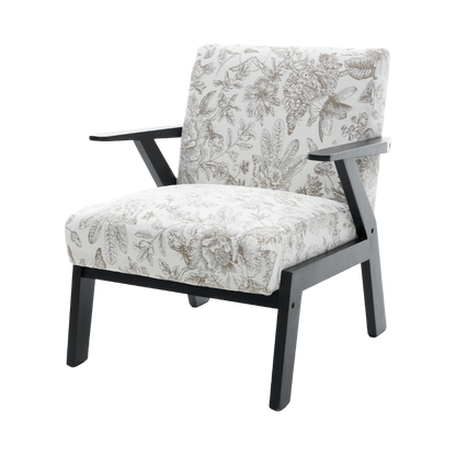 Mid-Century Modern Lounge Armchair - Seat Cushion (Beige + Grey)