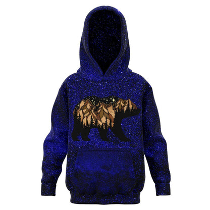 SIERRA BEAR Lake Tahoe GALAXY PREMIUM KIDS HOODIE