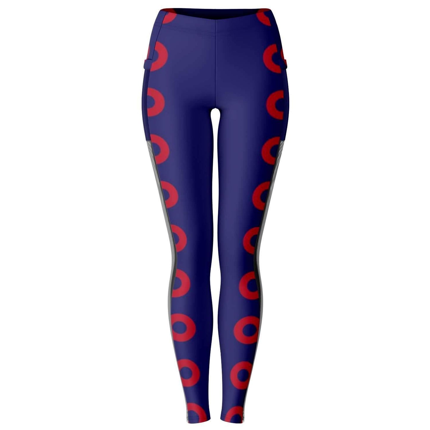 Fishman Donuts and Heart Premium Mesh Pocket Yoga Leggings | Phish Band | Black Trim