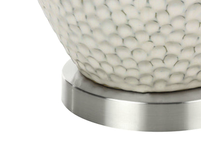 Contemporary Cream Ceramic Table Lamp 28"